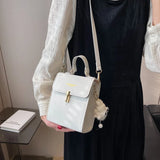 Square Leather Shoulder Bag Crossbody Clutch Casual Messenger