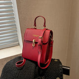 Square Leather Shoulder Bag Crossbody Clutch Casual Messenger