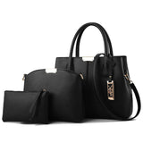 Women PU Leather Handbag Set Casual Tote Shoulder Bag