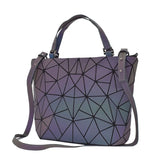 Luminous Geometric Bucket Bag Set with Shoulder Bag