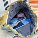 Women Handbag Large Capacity Cat Pattern Embroidered Shoulder Canvas Bag