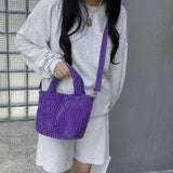 Plush Mini Bag Women Handbag Small Tote Shoulder Messenger Bag