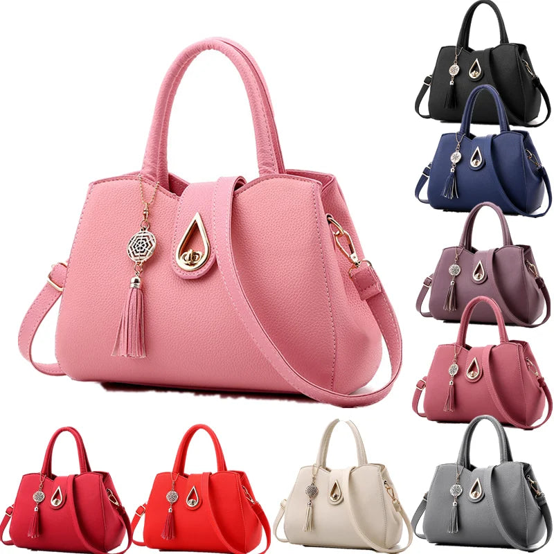 Large Vintage PU Leather Women Bag