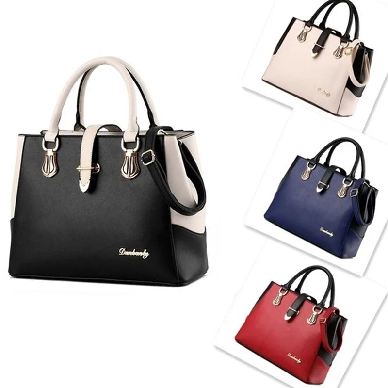 Large Vintage PU Leather Women Bag