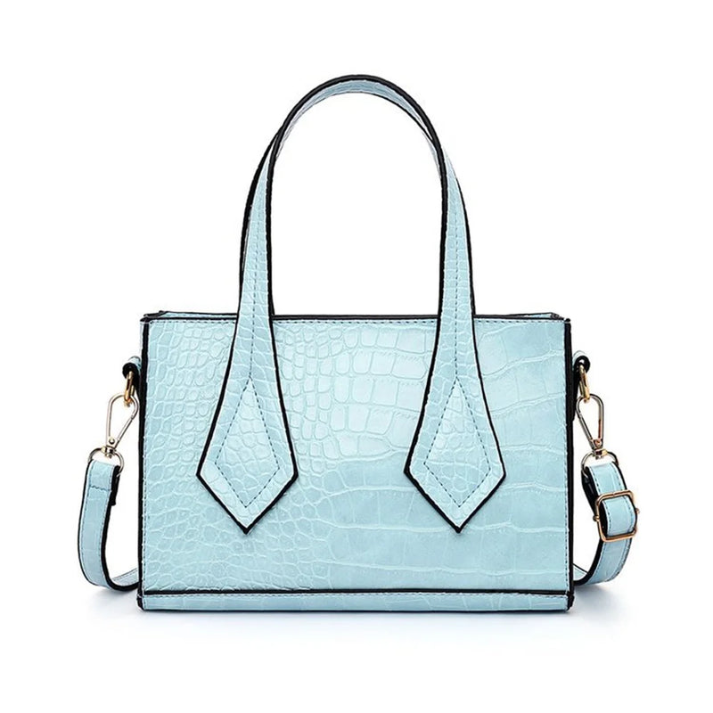 Women Stone Pattern Shoulder Bag Small Crossbody Top Handle Handbag