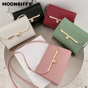 Crocodile Crossbody Messenger Bag Small Square Shoulder Bag