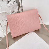 Crocodile Crossbody Messenger Bag Small Square Shoulder Bag