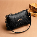 Small Leather Crossbody Messenger Bag for Women