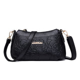 Small Leather Crossbody Messenger Bag for Women