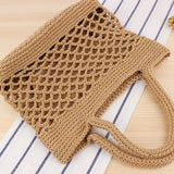 Summer Beach Bag Rattan Woven Knitted Straw Large Tote