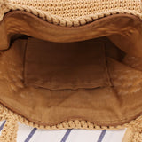 Women Handbag Straw Woven Knitted Large Totes Leather Shoulder Bag Bohemia