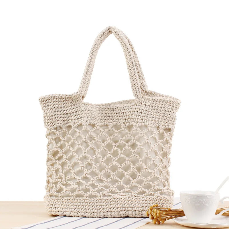 Bohemia Rattan Straw Shoulder Bag for Women