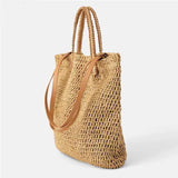 Women Straw Beach Bag Large Capacity Bohemia Shoulder Bag