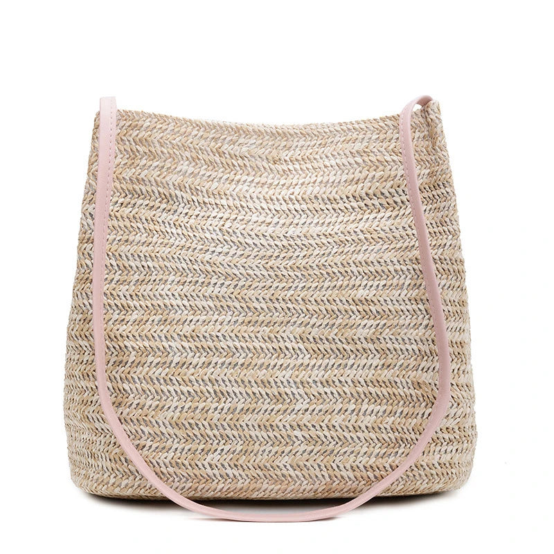 Summer Beach Bag Rattan Woven Straw Large Tote Bohemia