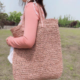 Women Straw Beach Bag Large Capacity Bohemia Shoulder Bag