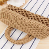 Women Handbag Straw Woven Knitted Large Totes Leather Shoulder Bag Bohemia