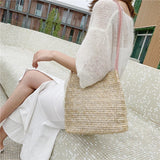 Summer Beach Bag Rattan Woven Straw Large Tote Bohemia