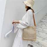 Summer Beach Bag Rattan Woven Straw Large Tote Bohemia