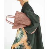 Women Straw Beach Bag Large Capacity Bohemia Shoulder Bag