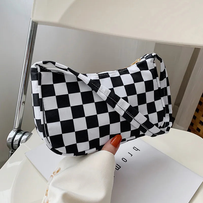 Vintage Small Bag with Animal Print Pattern
