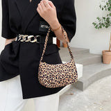 Vintage Small Bag with Animal Print Pattern