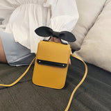 Women Handbags Bow Decoration Mobile Phone Bags Female Crossbody Purse