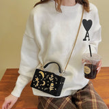 Vintage Star Moon Shoulder Messenger Bag with Chain