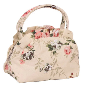 Canvas Floral Printing Tote Bag for Women Girls Small Purse