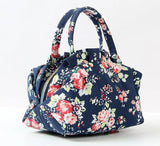 Canvas Floral Printing Tote Bag for Women Girls Small Purse