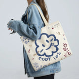Canvas Shoulder Bag College Students Shopping Handbag