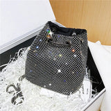 Rhinestone Mini Bucket Bag Shining Crossbody Purse Diamond Women Chain