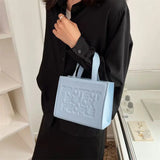 Women Handbags Letters Tote Bag Pu Leather Shoulder Crossbody Bags
