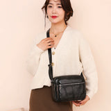 Women Small Crossbody Bag Soft PU Leather Messenger Bag Ladies Flap Bag