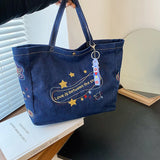 Canvas Tote Bag Women Shoulder Bags Cartoon Handbags