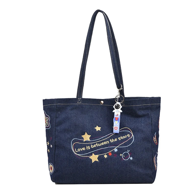 Canvas Tote Bag Women Shoulder Bags Cartoon Handbags