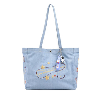 Canvas Tote Bag Women Shoulder Bags Cartoon Handbags