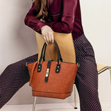 Women PU Leather Handbags Shoulder Bag Totes Top-handle Bags