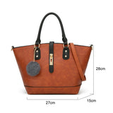 Women PU Leather Handbags Shoulder Bag Totes Top-handle Bags