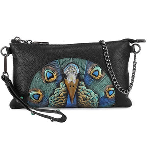 Flower Leather Messenger Bag for Women