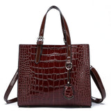 Women Handbags PU Crocodile Leather Shoulder Bag
