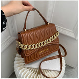 Small PU Leather Shoulder Bag Women's Crossbody Handbag