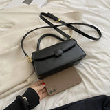Women Messenger Bag PU Leather Flap Shoulder Solid Shopping Bag