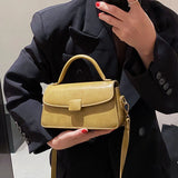 Women Messenger Bag PU Leather Flap Shoulder Solid Shopping Bag