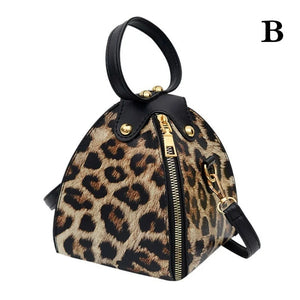 Leopard Print Leather Shoulder Bag Women Handbags Messenger Bags