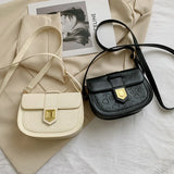 Small PU Leather Crossbody Bag Solid Color Lady Travel Bag