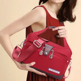 Women Oxford Shoulder Bag Multifunction Crossbody Large Capacity Waterproof