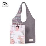 Retro Floral Canvas Tote Shoulder Bag Beach National Bolsas Feminina
