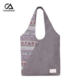 Retro Floral Canvas Tote Shoulder Bag Beach National Bolsas Feminina