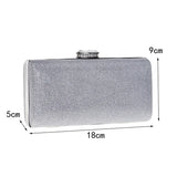 Sequins Evening Bag Diamonds Clutch Silver