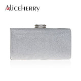 Sequins Evening Bag Diamonds Clutch Silver